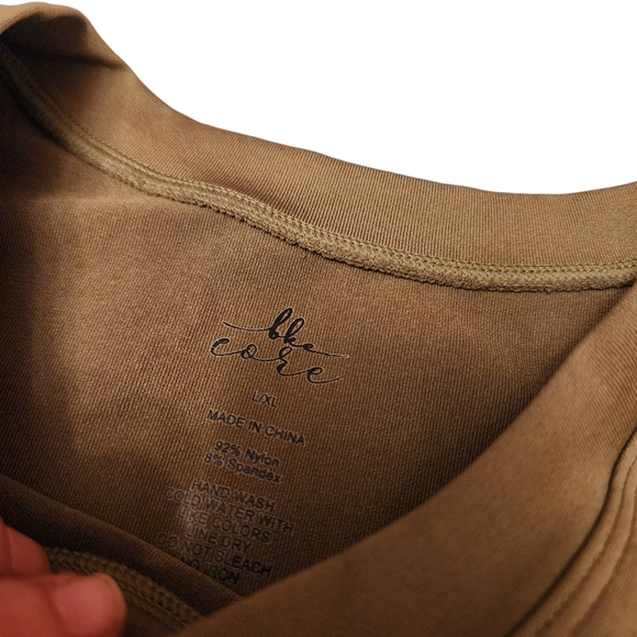 Bke Core Contour Olive Green Stretchy Muscle Tank Top L/XL - Picture 4 of 5